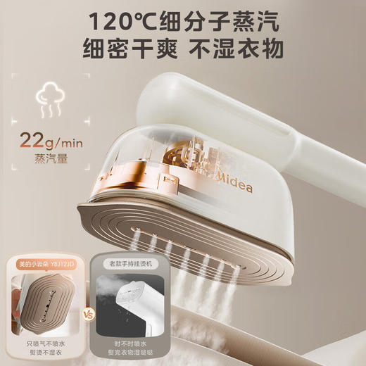 美的Midea挂烫机蒸汽家用手持熨烫机小型熨斗YBJ12JD干烫 商品图2