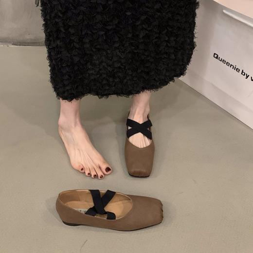 【64.9/双】法式平底芭蕾舞方头单鞋仙女鞋子2026新款春秋季玛丽珍晚晚温柔鞋聚★为爱严选 商品图3