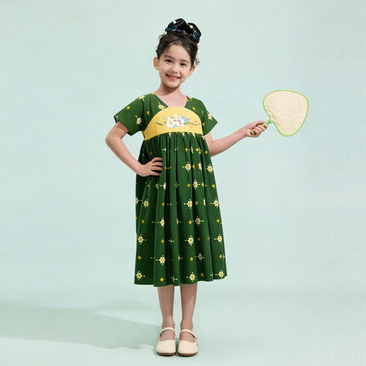 笛莎/Deesha 【观山见】2026年夏季新款女童连衣裙 商品图2