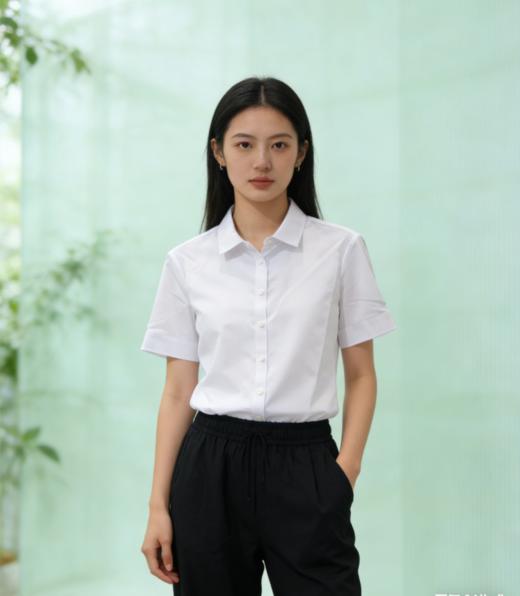 G2000女装SS26商场新款【抗菌/吸湿速干/防皱免烫/配链】修身短袖衬衫611221803 商品图1