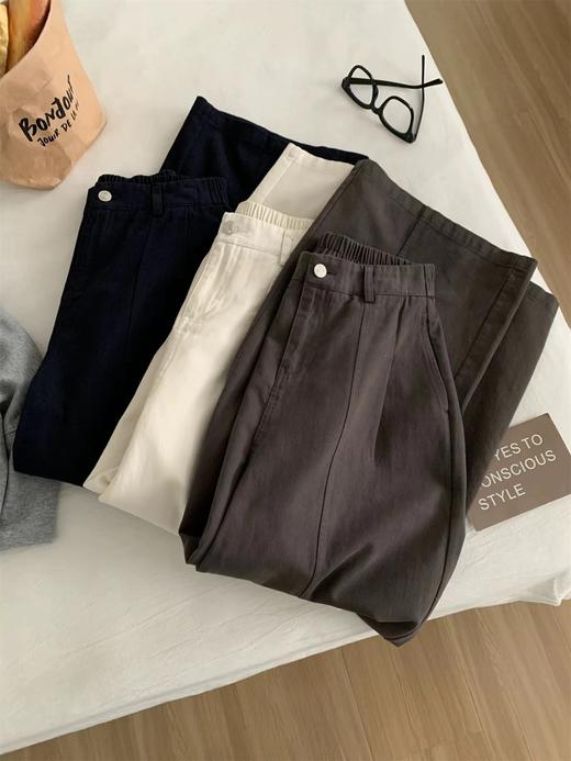 F030674春季新款简约舒适棉质杨桃裤春款直筒裤 商品图2
