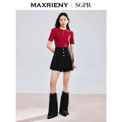 奥莱门店发货:SGPR套头毛衫短款上衣女款货号MU86SW002 商品图1