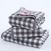 日式无印浴巾全棉良品格纹浴巾毛圈柔软毛浴巾室简约格子纯棉新品 商品缩略图2