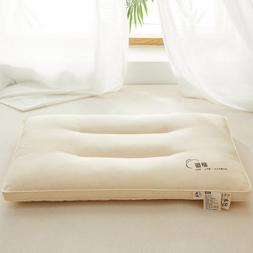 日式无印A类原棉枕头良品全棉儿童枕成人枕芯学生宿舍助睡眠护颈 商品图3