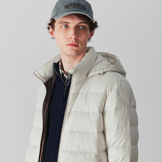 白鹅绒短款连帽羽绒服 商品图5