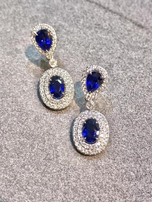 1.90ct蓝宝石耳环 商品图5