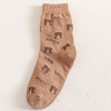 日式无印西川棉袜良品女士中筒袜卡通小熊袜子女款秋冬袜休闲袜女 商品缩略图1