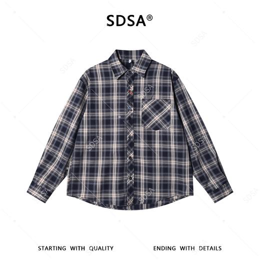 26CS41SDSA男装2026新款高贵轻奢韩版时尚撞色格纹格子翻领长袖衬衫百搭 商品图1