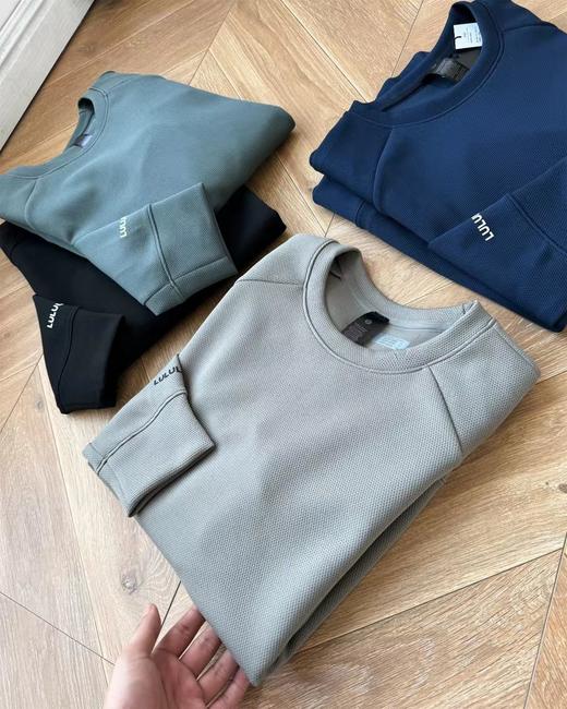 F030636春秋季上新日常通勤四色华夫格男士卫衣 商品图4