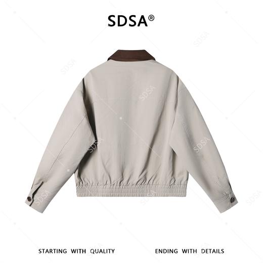 SDSA男装2026新款高贵轻奢双面可穿复古夹克外套撞色领设计百搭 商品图4
