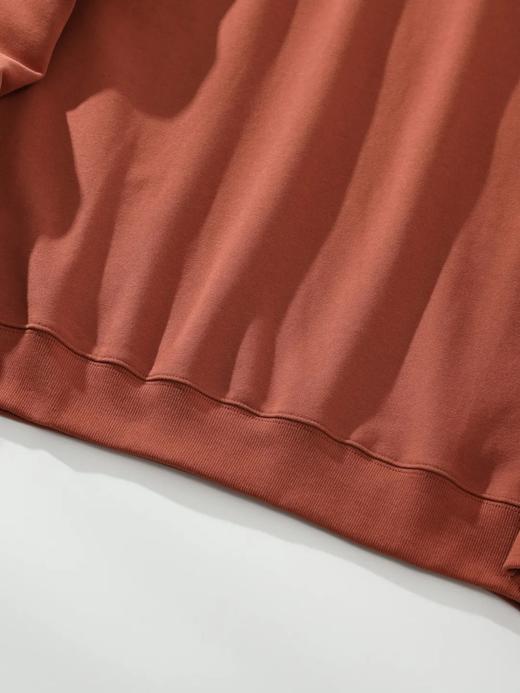 F030604抓绒保暖套头衫纯色阿美咔叽风休闲圆领长袖卫衣 商品图13