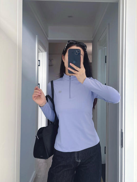 点此购买 可隆户外休闲衣女士微拉绒半拉链长袖T恤 qk 341425 商品图14