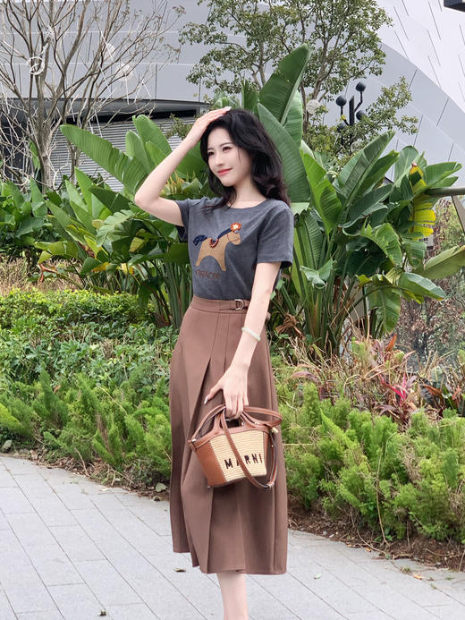 【百图lulu定制】【马上有福T恤】刺绣木马 佛珠钉珠 好寓意 短袖T恤 商品图7