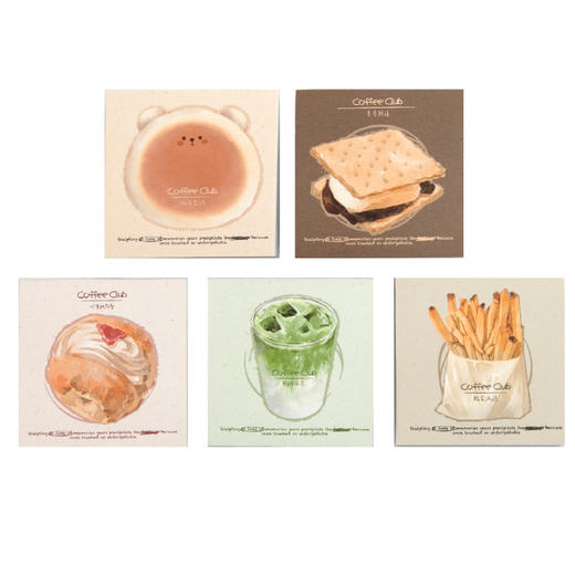 暮光素材本 周末咖啡社系列生活卡通风手帐本 商品图4