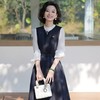 西子/晚风仿亚麻蝴蝶暗纹提花无袖带腰带连衣裙/CQXS0456 商品缩略图0