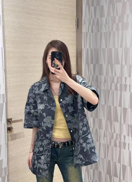 驴家25ss花卉刺绣字母logo牛仔短袖（DY） 商品图2