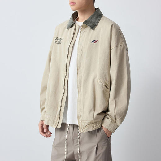 墨麦客男装美式休闲做旧男款外套2026春季新款撞色刺绣夹克81588. 商品图1