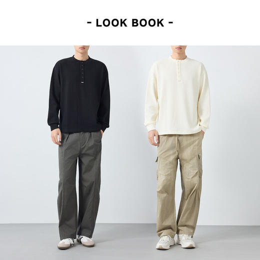 墨麦客男装高智通勤亨利领卫衣男2026春新款肌理内搭上衣男55919. 商品图4