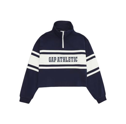 GAP 79.9元 撞色半拉链套头卫衣(线上线下同时在售不保证有货，活动款不退不换介意勿拍) 647880-QS 商品图1