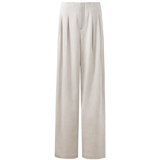 SELFWHO天丝醋酯混纺老钱风西裤女2026春新款宽松阔腿垂感休闲裤 商品图3