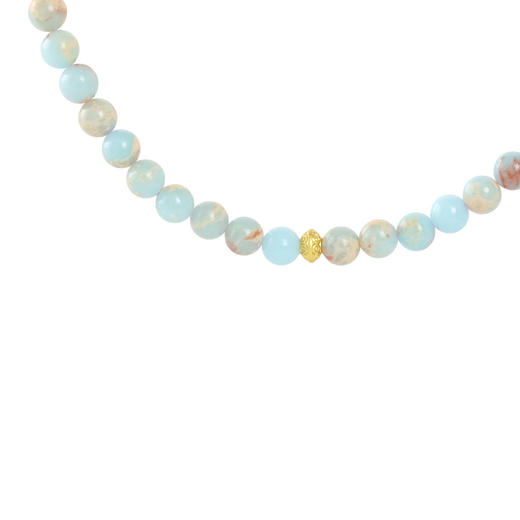 三彩2026新款新中式双层叠戴合成寿山石红纹石平安莲蓬手串手链 商品图4