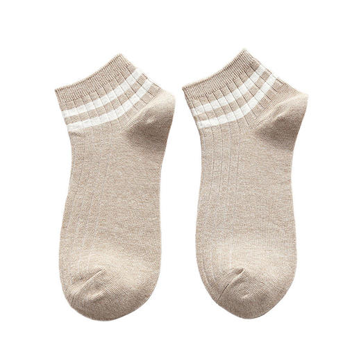 日式无印男士双杠棉袜子良品精梳棉双针运动休闲袜四季短袜五分袜 商品图4