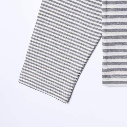 SDSA男装2026新款高贵轻奢韩版复古拼色翻领条纹长袖T恤时尚上衣 商品图3