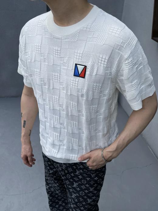 驴家25ss三色胶章格子针织短袖（DY） 商品图5