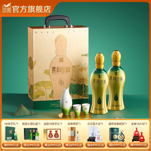 【H9双瓶礼盒】金徽酒 50度柔和H9礼盒 浓香型白酒 商品图0