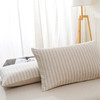 日式无印全棉针织棉枕头套良品简约条纹纯棉单人天竺棉枕套一对 商品缩略图3