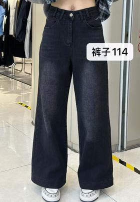 NC一粒扣简约加绒牛仔直筒裤51028冬季081154301152