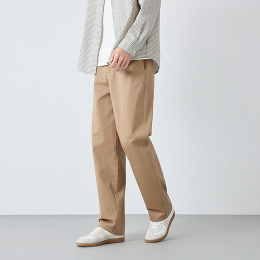 墨麦客男装高智通勤全棉休闲裤男2026春季新款直筒男士裤子91546. 商品图3