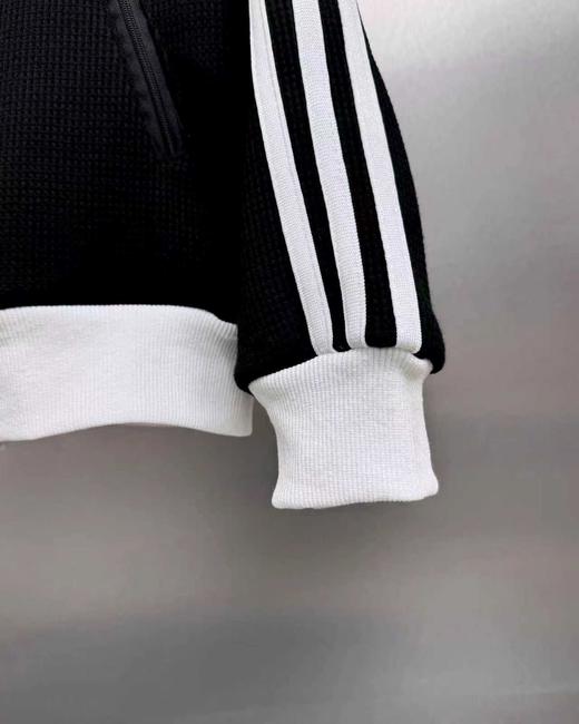 F030648男女同款针织华夫格立领运动宽松夹克外套 商品图12