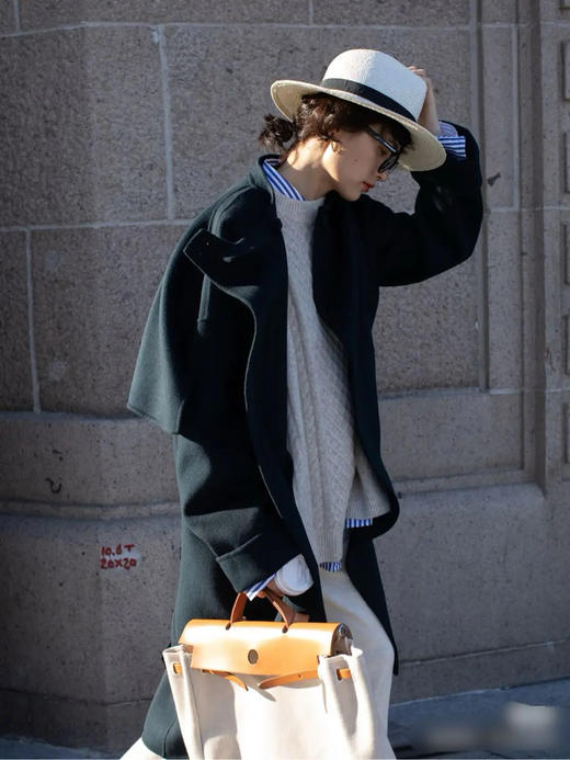 爱马仕 herbag31 帆布拼皮 米白拼棕 单肩包 商品图3