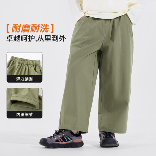 【吸湿速干】男童裤子儿童九分裤春秋装2026新款男孩工装裤中大童Z6AKZ225 商品图2