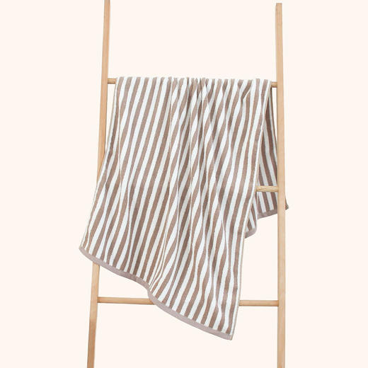 日式无印浴巾全棉良品条纹浴巾毛圈柔软毛浴巾室简约条子纯棉新品 商品图3