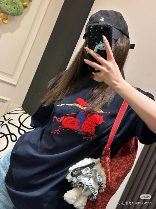 F030660早春新禧贺岁系列战马骑士刺绣T恤短袖 商品图10