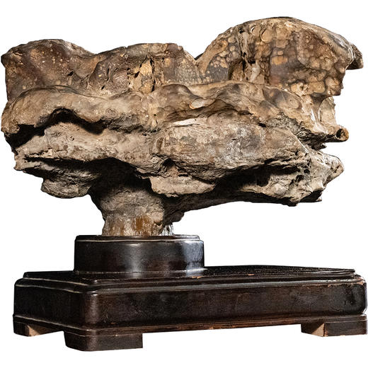 清	太湖石文房赏石（红木座） 商品图5