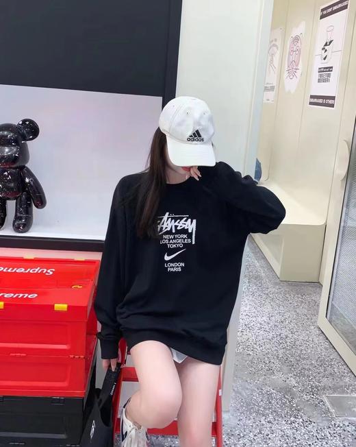 F030681联名款字母logo印花情侣圆领长袖T恤 商品图1