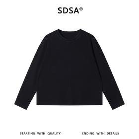 SDSA男装2026新款高贵轻奢韩版纯色双层领肌理长袖百搭时尚上衣