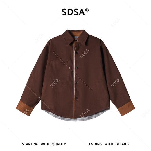 SDSA男装2026新款高贵轻奢韩版双面可穿格纹衬衫复古通勤百搭衬衣 商品图2