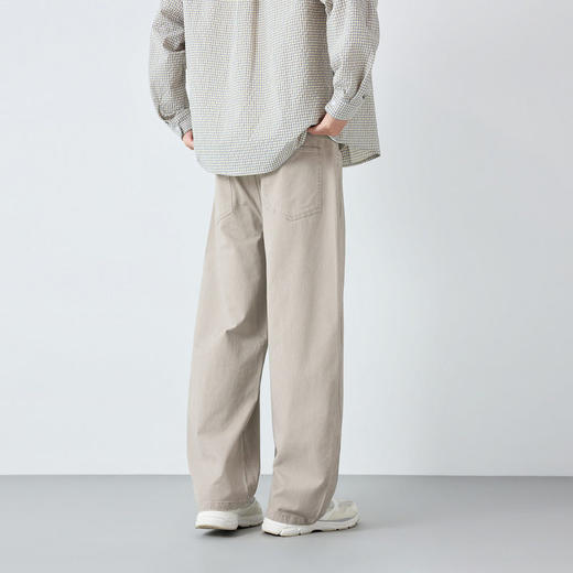 墨麦客男装美式休闲全棉男士裤子2026春新款斜纹微肌理男裤91553. 商品图4