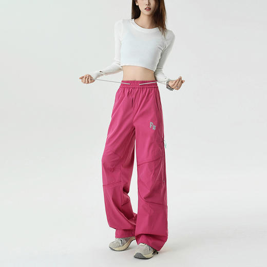 【热卖新款】2026年春季新款防水休闲裤 男女同款潮流多巴胺宽松直筒工装裤 商品图5