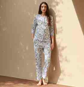 【32S棉莫套装】SCHIESSER德国舒雅女士春夏清爽清新家居套装32S棉莫代尔单面  50%棉50%莫代尔  150g/m2   尺码M-XXL 31/26440H