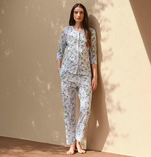 【32S棉莫套装】SCHIESSER德国舒雅女士春夏清爽清新家居套装32S棉莫代尔单面  50%棉50%莫代尔  150g/m2   尺码M-XXL 31/26440H 商品图0