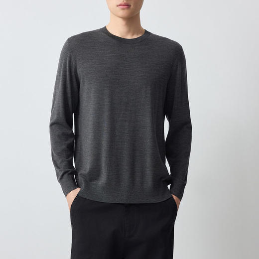 墨麦客男装高智通勤全羊毛针织衫男2026春新款打底羊毛衫男22285. 商品图2