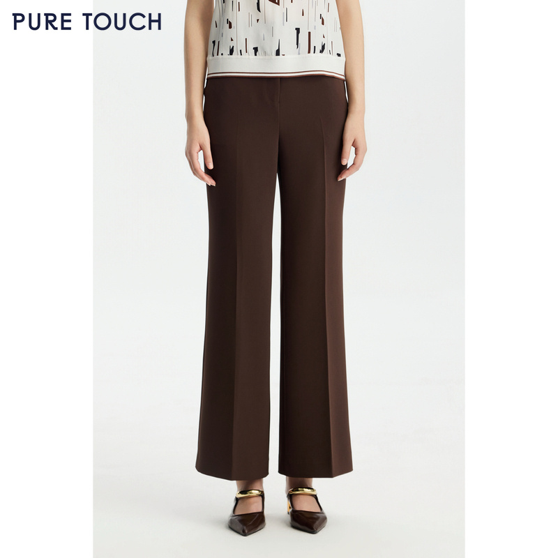 商场同款PURE TOUCH女装26春夏新款高腰休闲裤通勤垂感微喇长裤