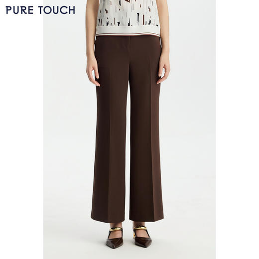 商场同款PURE TOUCH女装26春夏新款高腰休闲裤通勤垂感微喇长裤 商品图0
