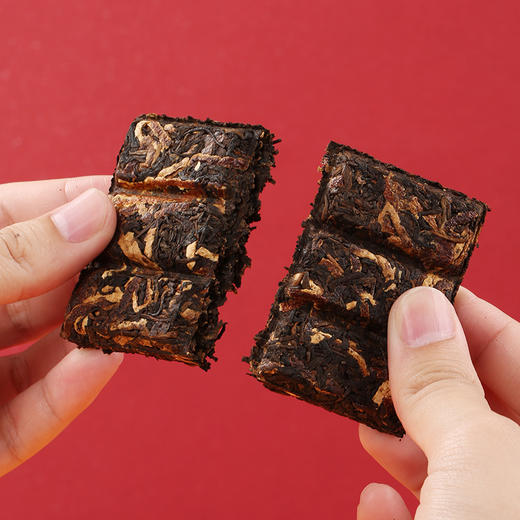 压箱底寸金砖 2021陈皮普洱茶 巧克力茶砖 云南普洱熟茶新会陈皮 商品图5