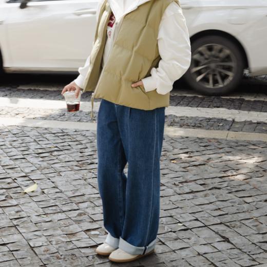 莱赛尔重磅直筒牛仔裤|高弹力不挑身型，上身显瘦显腿长，两色可选 商品图2